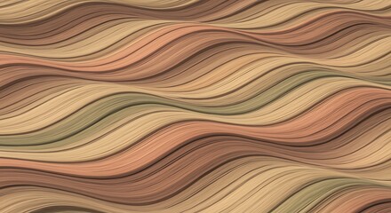 abstract wavy pattern with brown beige and green hues