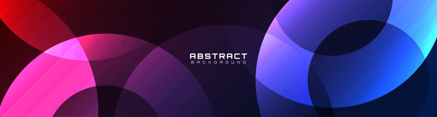 Blue purple geometric abstract background overlap layer on dark space with glowing circles effect decoration. Modern graphic design element cutout style concept for web, flyer, card, or brochure cover