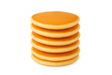 Golden brown pancakes stacking for a delicious breakfast