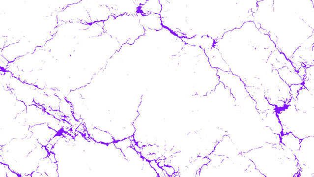 Vibrant purple lightning cracks on white marble texture background for design  electricity and energy concept