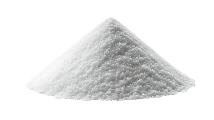 White salt pile isolated cut out on PNG. AI GENERATED.