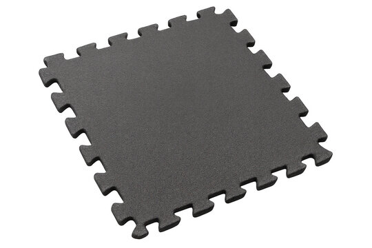 Black foam gym floor interlocking puzzle mat tile