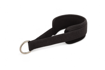 Black padded ankle strap for gym workouts