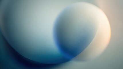 Coffee in frosted glass with blue bokeh and ivory core