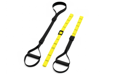 Suspension trainer resistance straps for bodyweight fitness