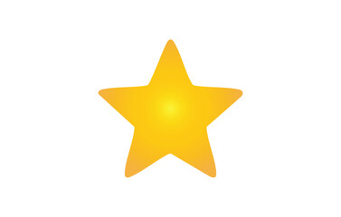 Obraz premium Gold Star Icon Isolated on White Background