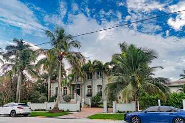 Front Yard View of Tropical Style Villa