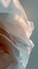 Protesters in a war-torn city under soft glow and bokeh haze