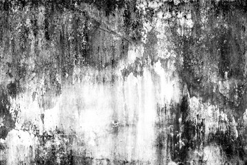 Textured black and white grunge wall with rough surface patterns