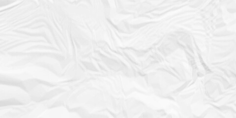 Obraz premium Abstract White wave paper crumpled texture. panorama white paper texture background. Old paper background ripple soft white pattern rough crumple. Crushed and creased soft paper. 