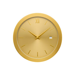 Luxurious Golden Clock Face with Roman Numerals and Date Display