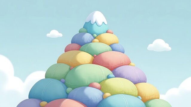 Colorful pyramid of pastel rocks. - Powered by Adobe
