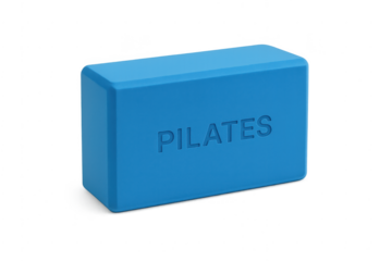 Blue pilates foam block for stretching and exercise