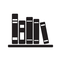 Minimal Bookshelf Silhouette Icon © Md. Azharul Islam