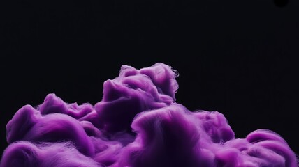 Vibrant purple cloud formation in dark sky