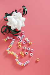 Candy necklace with sweets