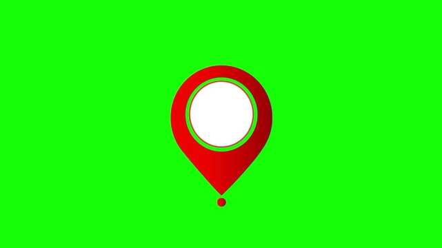 Location map pin pointer red icon 3d marker navigation symbol on transparent background.