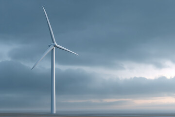 Wind Turbine in Energy Infrastructure Scene