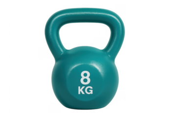 Teal 8kg kettlebell for fitness workout training