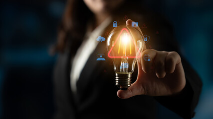 Cybersecurity threat alert protects data. Cyber security threat alert prevents access, alert warns breach, defends system, and cyber security threat alert identifies risk. Latch