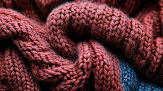 Knit patterns showing close-up details of soft yarn in warm colors and textures for hobbyists and craft lovers