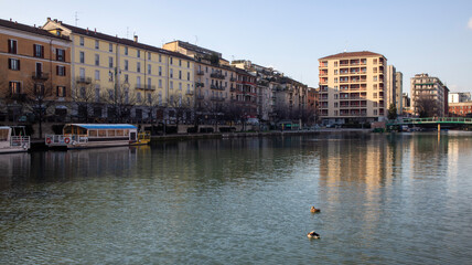 Porta Ticinese quarter in Milan city, Italy