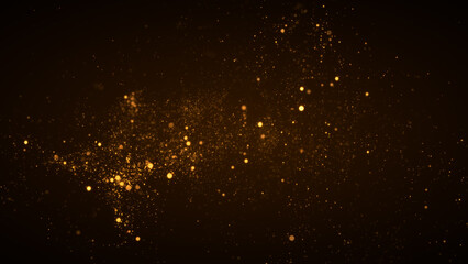 Fototapeta premium abstract dark luxury gold background ,golden glitter shiny stars dustand particles, valentines day and christmas and new year celebration social media background