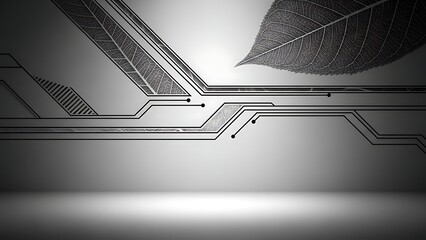 Nature's digital embrace sustainable technology interconnection.