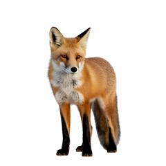 Fototapeta premium Standing Fox Portrait on Transparent Background