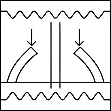 wave function collapse line art vector illustration on transparent background