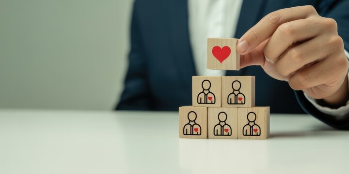 Mental Health in the Workplace. A mental health block among employee icons, highlighting the importance of psychological wellbeing, care and support as a core part of workplace culture. - Powered by Adobe