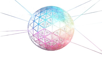 Illuminated geometric globe