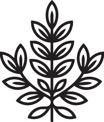 Black and white lotus flower line petals