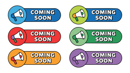 Set of colorful last chance signs with clock and text on white background