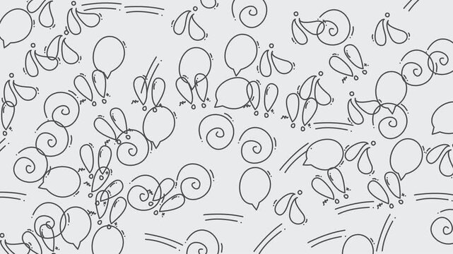 Repeating pattern of simplified snail lemon and ribbon illustrations. Suitable for packaging design, stationery, and childrens products.