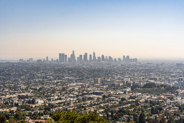 panoramic view of downtown Los Angeles