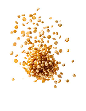Quinoa grains exploding full of healthy nutrition