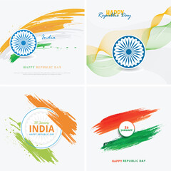 Republic Day India Tricolor Brush Set