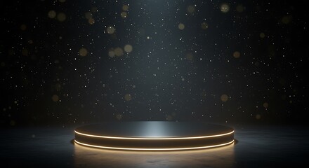 Illuminated Stage Podium with Sparkles