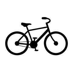Obraz premium Bicycle silhouette icon representing eco-friendly transportation and outdoor activity