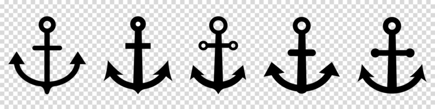 Set of anchors icon