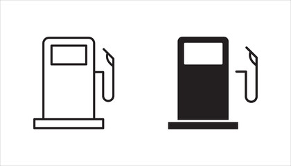 Fuel pump icon set. Gas station icon design. vector illustration on white background