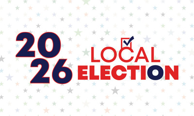 Local Election 2026 Pattern Background Banner with Contemporary Design