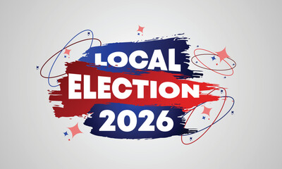 General Election 2026 Abstract Banner Design with Contemporary Style