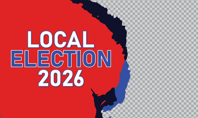 Local Election 2026 Contemporary Banner with Geometric Shapes