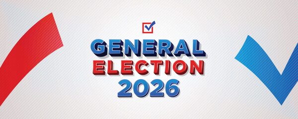 Local Election 2026 Flat Banner Design