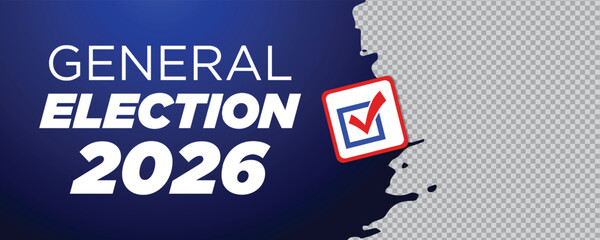 Local Election 2026 Creative Banner with Abstract Color Elements