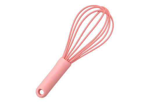 Pink silicone whisk cooking baking kitchen utensil tool