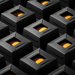 black blank burger packaging