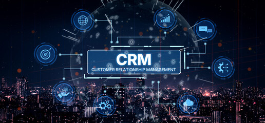 Obraz premium CRM platforms improve customer relationships through data analysis, CRM communication tools, and automation. CRM systems support customer management, tracking, and CRM relationship success. Spline